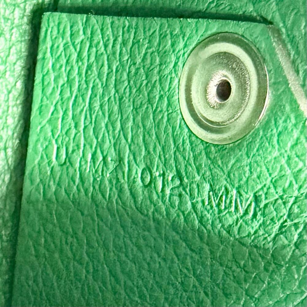 HERMES Calvi Veau Epsom Silver Hardware Business Card Holder/Card Case Green ... - Picture 8 of 9